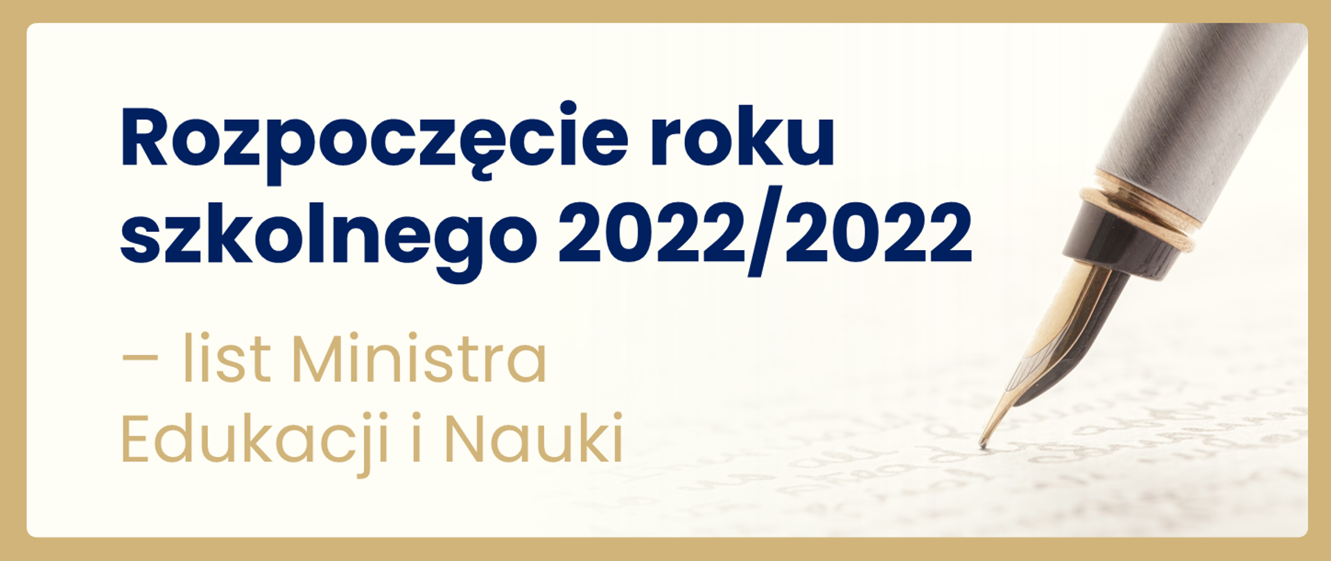 List Ministra Edukacji i Nauki na rozpoczęcie roku 2022-2023