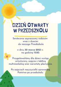 DZIEŃ OTWARTY W PRZEDSZKOLU